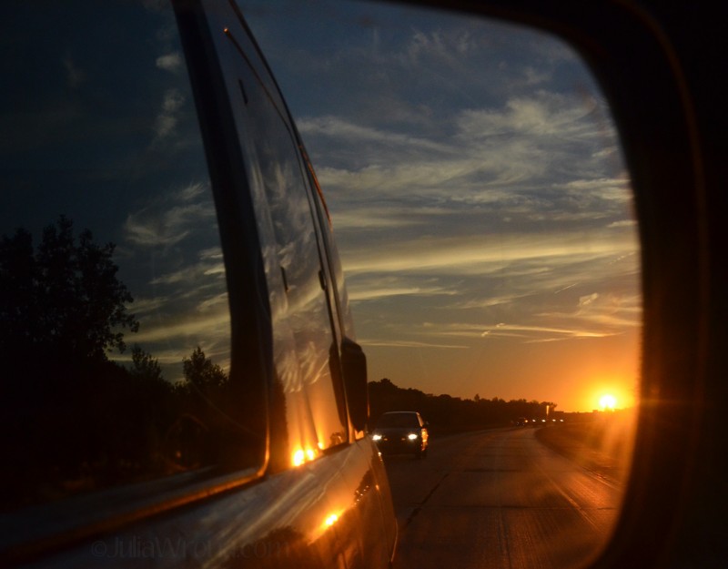 Rearview Sunset