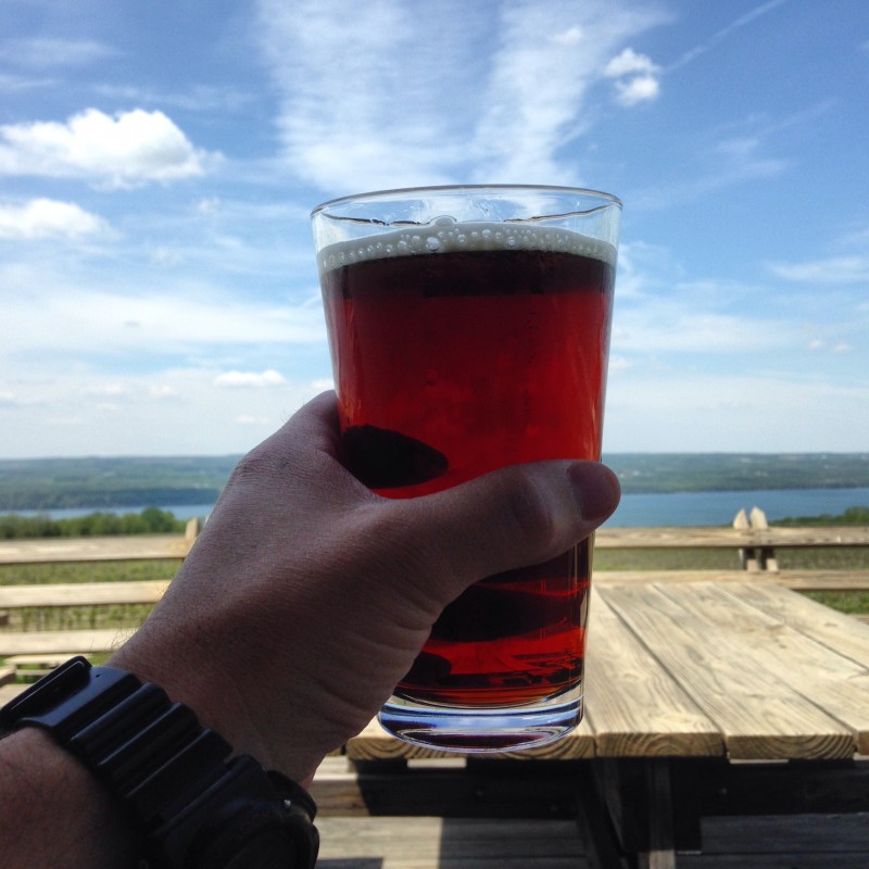 A pint of Wagner Valley Beer from their gorgeous Finger Lake vineyard/brewery.  Go there!