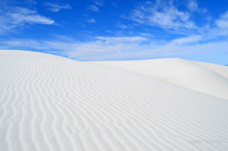 Textured dunes at White Sands National Park