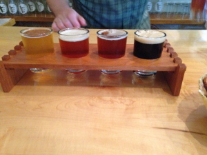 Beer sample tray from Argyle Brewing Company 