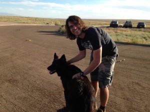 Me and a DEA dog in the ABQ