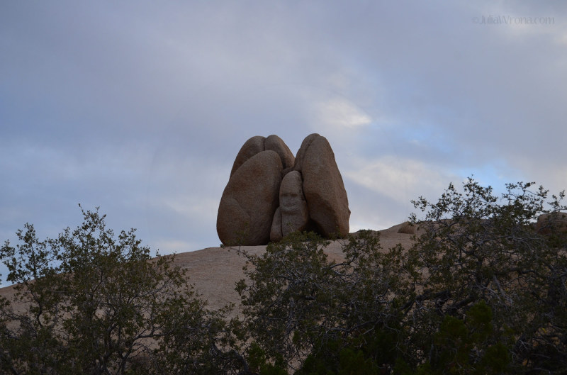 smiling face rock in Joshua Tree National Park