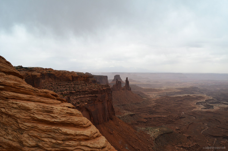 View from Mesa Arch in Canyonlands National Park