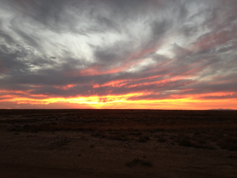 Sunset in New Mexico.